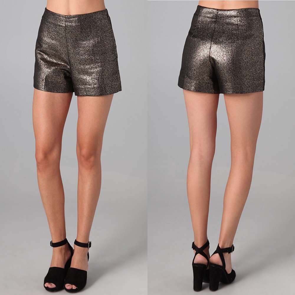 Diane von Furstenberg Gold Clean Simca Shorts